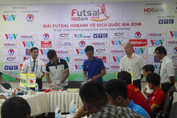 Bốc thăm xếp hạng thi đấu Giải Futsal HDBank Vô địch Quốc gia 2018