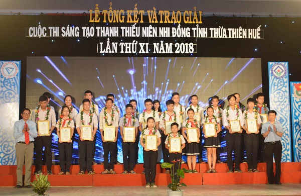 Thừa Thiên Huế: Trao giải cuộc thi Sáng tạo thanh thiếu niên, nhi đồng năm 2018