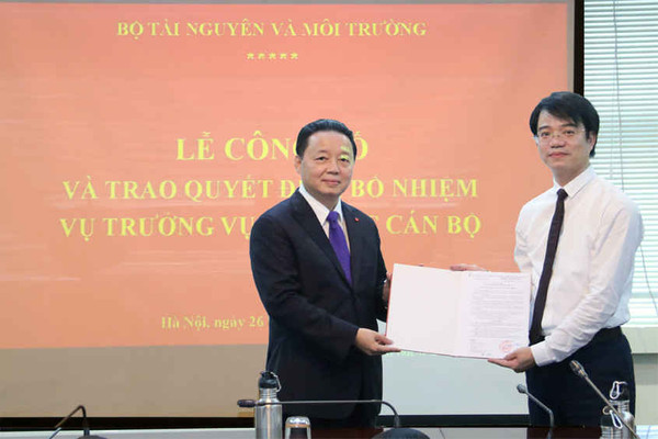 Bộ TN&MT: Bổ nhiệm ông Phạm Tân Tuyến giữ chức Vụ trưởng Vụ Tổ chức cán bộ