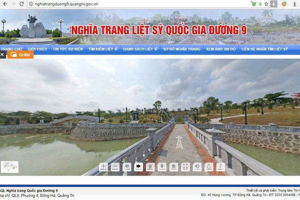 Nghĩa trang liệt sỹ Quốc gia Đường 9 chính thức có website điện tử
