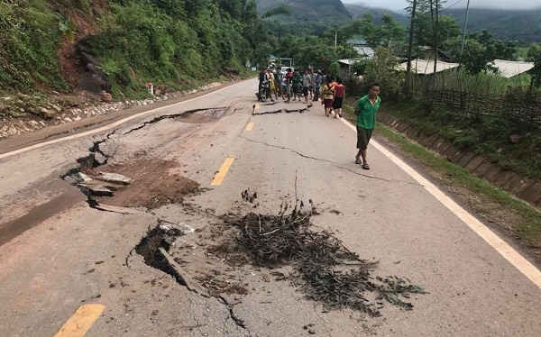 Sơn La: Sụt lún nghiêm trọng trên quốc lộ 6