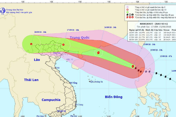Khẩn trương triển khai 7 biện pháp trọng tâm ứng phó Bão số 6 - siêu bão Mangkhut