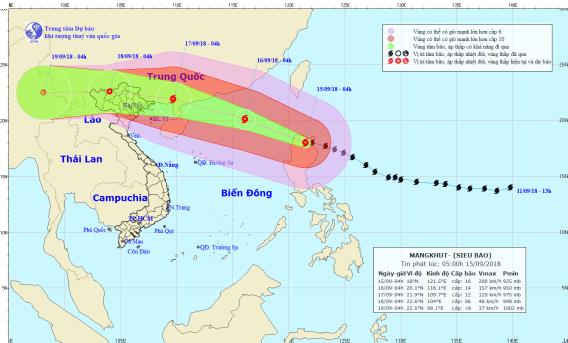 Siêu bão Mangkhut giật trên cấp 17 đổ bộ phía Bắc đảo Lu-Dông