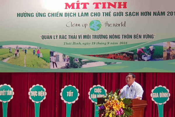 Thái Bình: Mít tinh hưởng ứng chiến dịch làm cho thế giới sạch hơn
