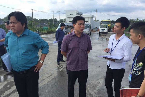 Kiểm tra hoạt động xử lý môi trường tại Khu liên hợp xử lý chất thải Đa Phước