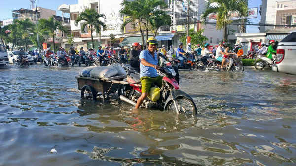 Triều cường trên báo động III ở hạ lưu hạ lưu sông Sài Gòn - Đồng Nai