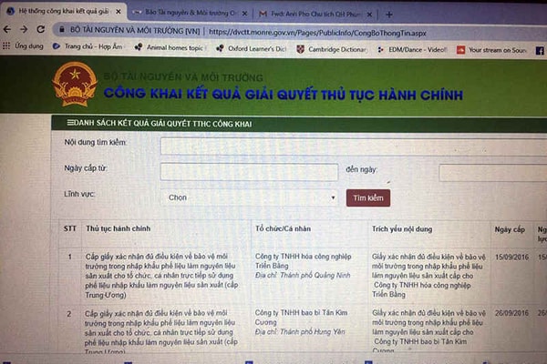 Tổng cục Môi trường nói về việc cập nhật và công bố danh sách các tổ chức, cá nhân được cấp GCN nhập khẩu phế liệu