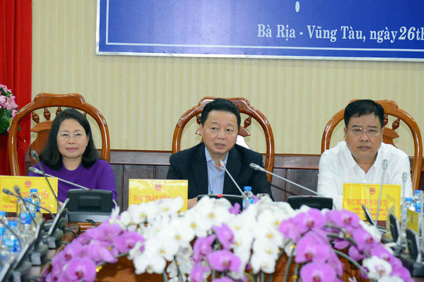 Bộ trưởng Trần Hồng Hà tháo gỡ một số khó khăn, vướng mắc về tài nguyên và môi trường tại Bà Rịa - Vũng Tàu