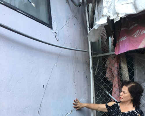 Đà Nẵng: Thi công công trình gây nghiêng, lún và nứt nẻ nghiêm trọng nhà dân