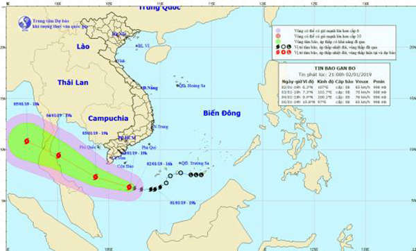 Bão số 1 cách mũi Cà Mau 320km, cảnh báo mưa lớn trên diện rộng tại Trung Bộ và Nam Bộ