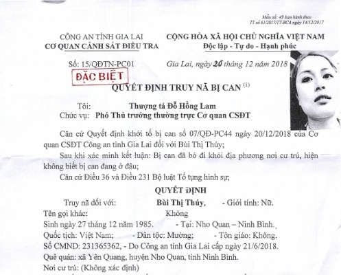 Truy nã người đàn bà chiếm đoạt gần 11 tỷ rồi bỏ trốn