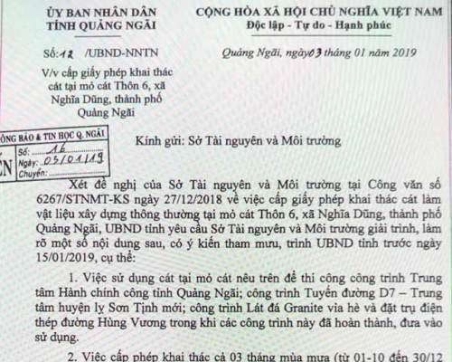 Quảng Ngãi: Lãnh đạo tỉnh phát hiện một đề nghị "lạ" từ Sở TN&MT