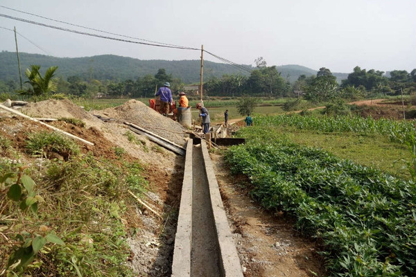 Huyện Lạc Thủy (Hòa Bình): Tập trung xây dựng, cải tạo hệ thống thủy lợi phục vụ sản xuất