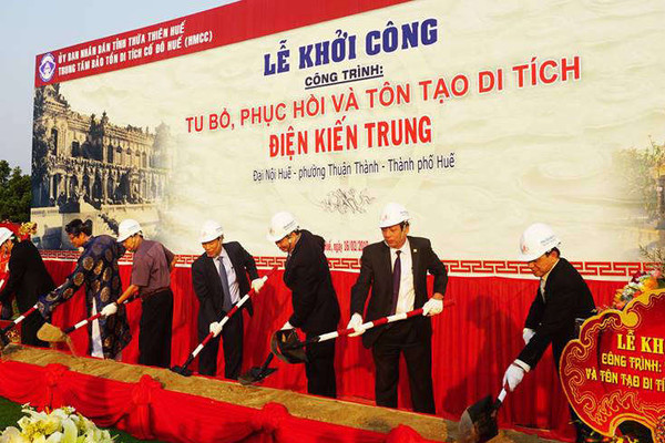 Huế: Khởi công dự án tu bổ di tích điện Kiến Trung hơn 120 tỷ đồng