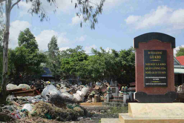 Bình Định: Khu di tích lịch sử Gò Kho biến thành bãi tập kết phế liệu