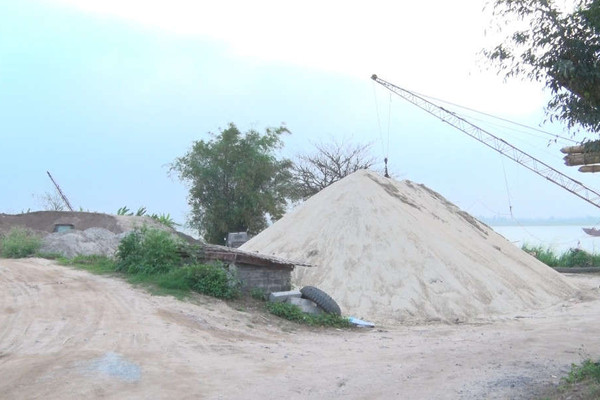 Vũ Thư - Thái Bình: Cần xử lý dứt điểm bãi tập kết vật liệu xây dựng trái phép