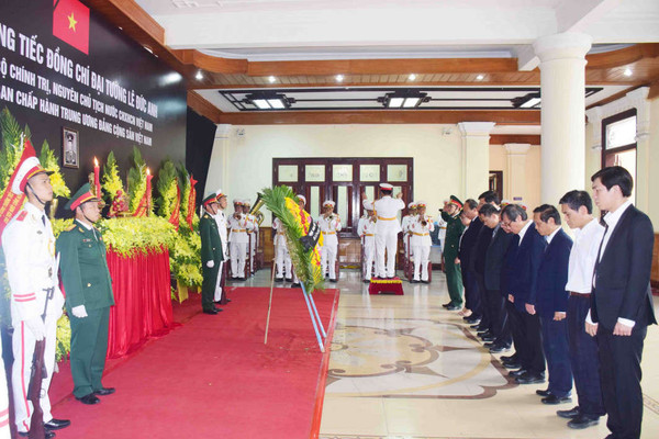 Thừa Thiên Huế tổ chức lễ viếng Nguyên Chủ tịch nước, Đại tướng Lê Đức Anh