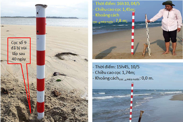 Quảng Nam: Quan trắc theo dõi quy luật phát triển của đảo cát khủng long