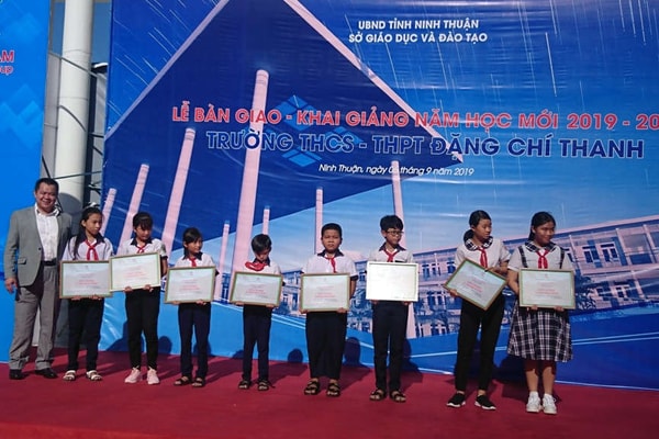 Trungnam Group bàn giao trường học mới cho tỉnh Ninh Thuận nhân lễ Khai giảng năm học mới
