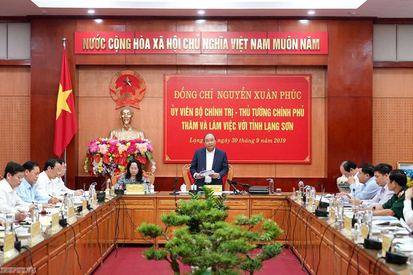 Thủ tướng Chính phủ làm việc với lãnh đạo tỉnh Lạng Sơn