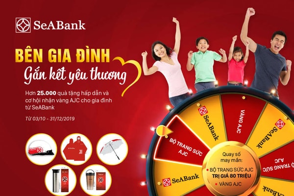 Hơn 25.000 quà tặng hấp dẫn và cơ hội nhận vàng AJC từ SeABank