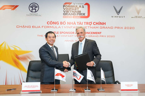VINFAST là nhà tài trợ chính của chặng đua Công thức 1 Việt Nam