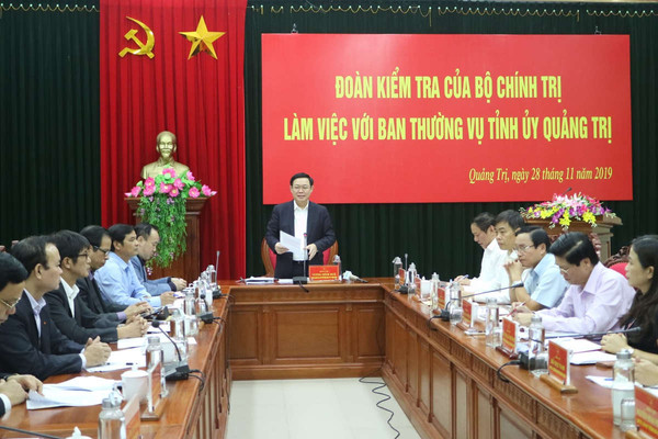 Phó Thủ tướng Chính phủ Vương Đình Huệ làm việc tại Quảng Trị