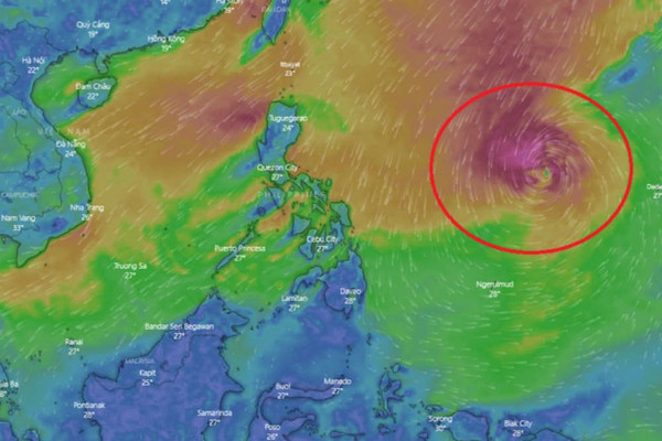 Siêu bão Kammuri có khả năng đi vào biển Đông trong mấy ngày tới