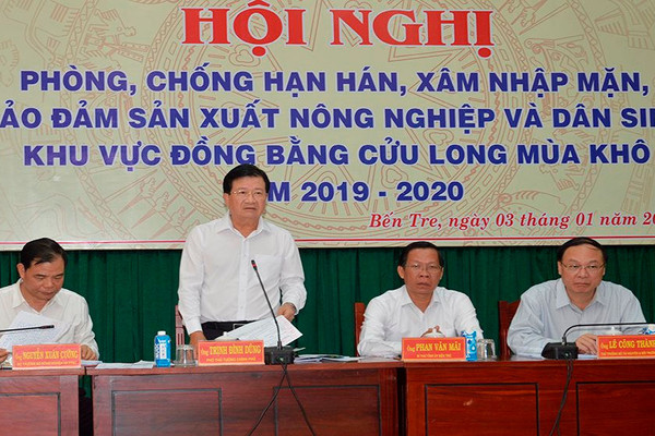 Phó Thủ tướng Trịnh Đình Dũng chủ trì Hội nghị Phòng, chống hạn, mặn khu vực ĐBSCL 