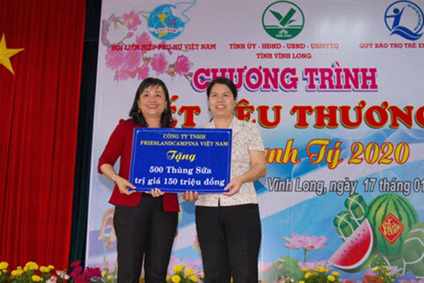 FrieslandCampina cùng Hội LHPN Việt Nam mang xuân đến Vĩnh Long