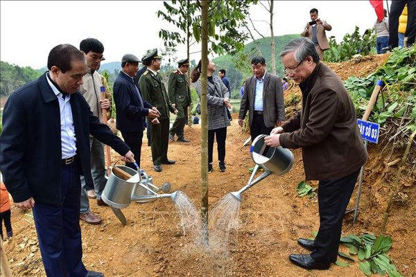 Đồng chí Trần Quốc Vượng dự Lễ phát động Tết trồng cây tại Tuyên Quang 