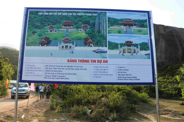 Bình Định: Xây dựng  Đền thờ anh hùng dân tộc Nguyễn Trung Trực