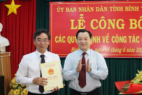 Ông Trần Hữu Thành được bổ nhiệm Giám đốc Sở TN&MT tỉnh  Bình Thuận