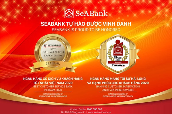 Dịch vụ khách hàng của SeBank được nhiều tổ chức quốc tế vinh danh