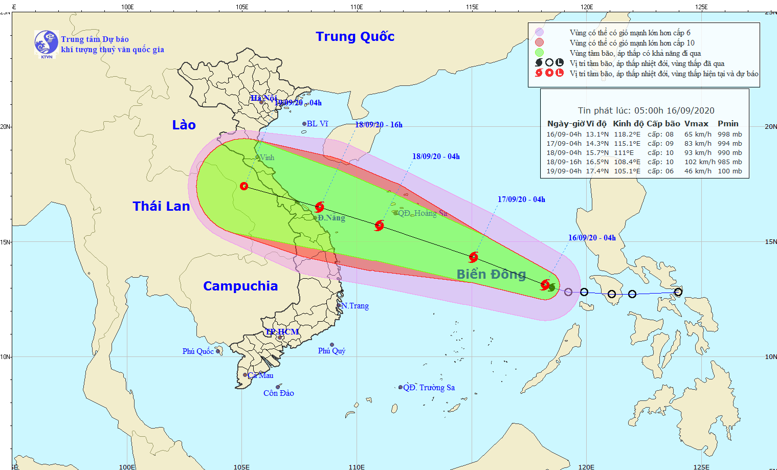 Áp thấp nhiệt đới mạnh lên thành bão số 5 trên biển Đông, khẩn trương ứng phó