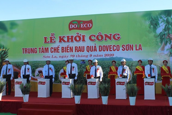 Khởi công xây dựng Trung tâm chế biến rau quả Doveco Sơn La