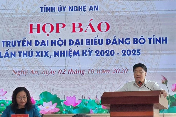 Nghệ An: Đại hội đại biểu Đảng bộ tỉnh lần thứ 19 sẽ khai mạc vào ngày 16/10