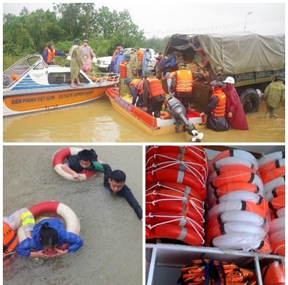 Xuất cấp xuồng, phao cứu sinh hỗ trợ 5 tỉnh khắc phục hậu quả mưa lũ