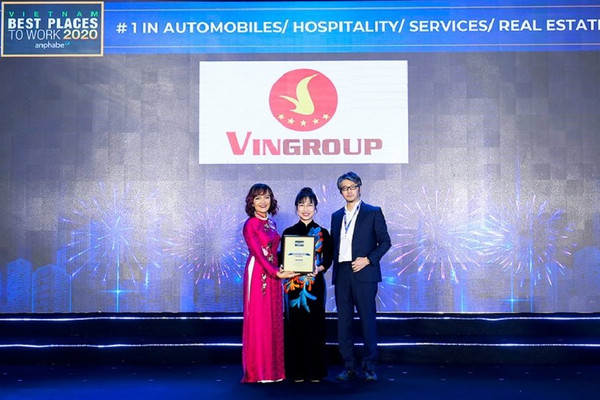 Vingroup là nơi làm việc tốt nhất Việt Nam trong lĩnh vực ô tô, bất động sản, giáo dục, nghỉ dưỡng
