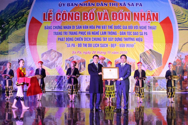 Sa Pa – Lào Cai: Đón nhận Bằng chứng nhận 2 di sản văn hóa phi vật thể quốc gia