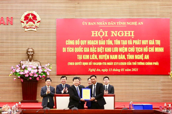 Công bố Quy hoạch bảo tồn, tôn tạo và phát huy giá trị Khu lưu niệm Chủ tịch Hồ Chí Minh tại Nghệ An