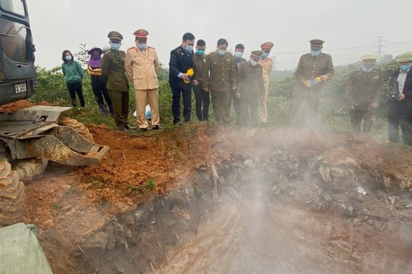 Hà Tĩnh: Tiêu hủy số lượng lớn sản phẩm động vật không đảm bảo chất lượng