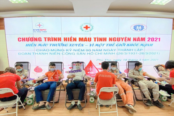 Công ty Điện lực Phú Thọ tham gia hiến máu tình nguyện