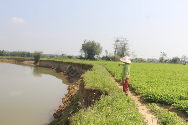 Quảng Nam: Xót xa đứng nhìn đất nông nghiệp trôi theo dòng nước