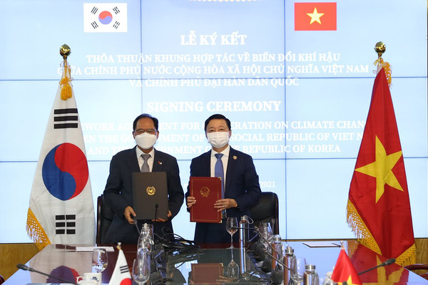 Việt Nam và Hàn Quốc ký kết Thỏa thuận khung hợp tác về biến đổi khí hậu