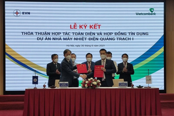 EVN và Vietcombank ký kết hợp tác toàn diện và tài trợ cho Nhiệt điện Quảng Trạch 1