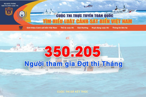 Thông báo sơ bộ kết quả Cuộc thi “Tìm hiểu Luật Cảnh sát biển Việt Nam”
