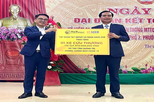 T&T Group và SHB trao tặng xe cứu thương hỗ trợ Quảng Trị - Quảng Bình chống dịch