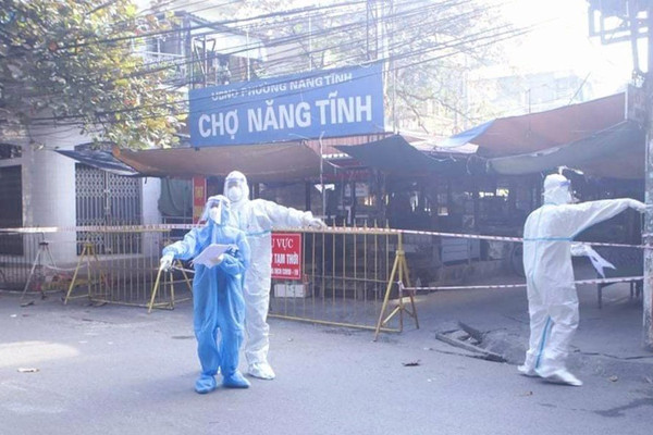 TP.Nam Định: Phong tỏa chợ Năng Tĩnh liên quan đến chùm ca bệnh