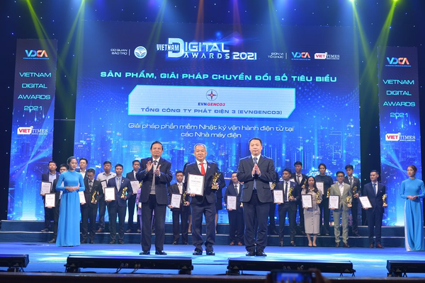 EVNGENCO3 nhận giải thưởng  “Sản phẩm, giải pháp công nghệ số tiêu biểu năm 2021”